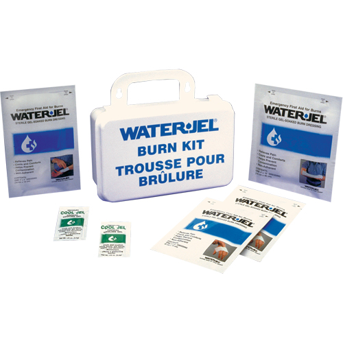 Trousses d'urgence pour brûlures Water Jel, Boîte en plastique de 10 unit&eacute;s, Classe 2 GTA Hardware Inc