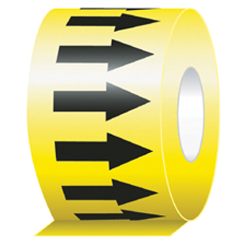 Directional Flow Arrow Tapes, 108', Black on Yellow GTA Hardware Inc