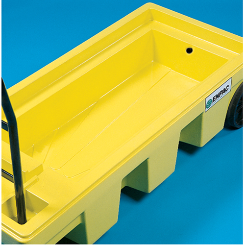 Poly-Spillcart Cart, 66.5" L x 29" W x 43.9" H, 57 US gal. Spill Cap. GTA Hardware Inc