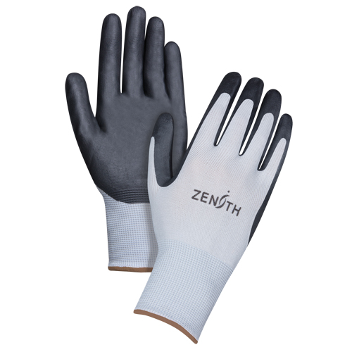 Gants l&eacute;gers enduits et respirants, 9/Grand, R&ecirc;vetement Mousse de nitrile, Calibre 13, Enveloppe en Polyester GTA Hardware Inc