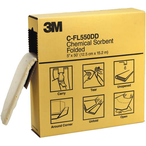 Folded Sorbents, Hazmat, 600" x 5", 10.5 gal. Absorbancy GTA Hardware Inc