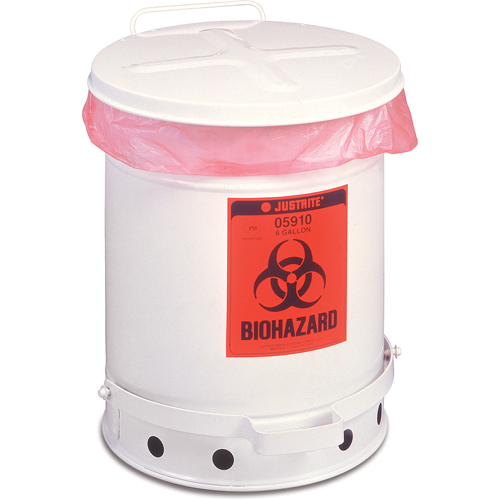 Biohazard Waste Container, 6 gal Capacity GTA Hardware Inc