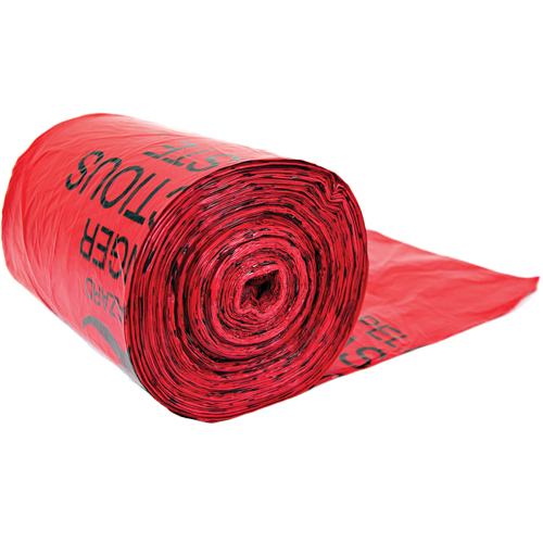 Sacs pour d&eacute;chets dangereux, Biorisque, 24" lo x 33" la, Capacit&eacute; de 56.8 L (15 gal.) GTA Hardware Inc