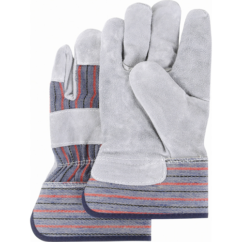 Gants d'ajusteur de premi&egrave;re qualit&eacute; &agrave; dos refendu, Moyen, Paume en Cuir de vache refendu, Doublure en Coton GTA Hardware Inc