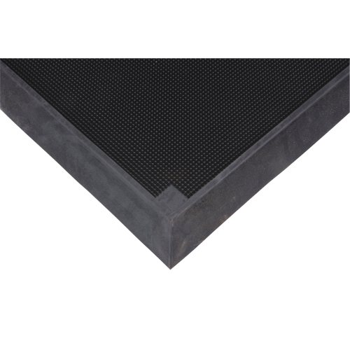 Foot Sanitizing Matting, Rubber, 2-2/3' W x 3-1/4' L x 2-1/2" Thick, Black GTA Hardware Inc
