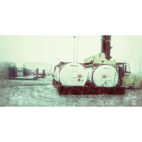 Double ISO Tank Berm, 7180 US gal. Capacity, 24' W x 20' L x 24" H, L-Bracket GTA Hardware Inc
