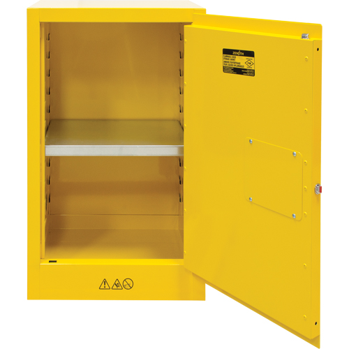 Flammable Storage Cabinet, 12 gal., 1 Door, 23" W x 35" H x 18" D GTA Hardware Inc