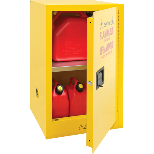 Flammable Storage Cabinet, 12 gal., 1 Door, 23" W x 35" H x 18" D GTA Hardware Inc
