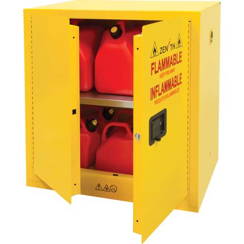 Flammable Storage Cabinet, 22 gal., 2 Door, 35" W x 35" H x 22" D GTA Hardware Inc