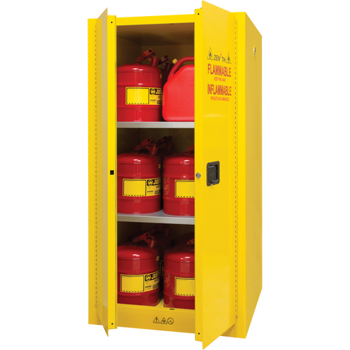 Armoire pour produits inflammables, 60 gal., 2 Porte(s), 34" La x 65" h x 34" p GTA Hardware Inc
