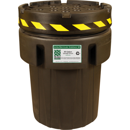 Ultra-Recycled Overpack&reg; Salvage Drum, 95 gal., Stationary GTA Hardware Inc