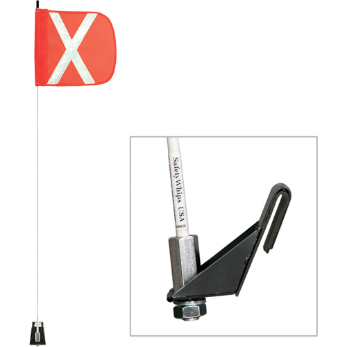 Tiges de s&eacute;curit&eacute; pour travaux l&eacute;gers Safety Whip, Fixation Fen&ecirc;tre, Hauteur 5', Orange GTA Hardware Inc
