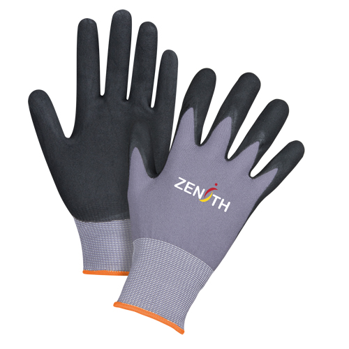 Gants ZX-1 de premi&egrave;re qualit&eacute; compatibles avec les &eacute;crans tactiles, 7/Petit, R&ecirc;vetement Nitrile/Mousse de nitrile, Calibre 15, Enveloppe en Nylon GTA Hardware Inc