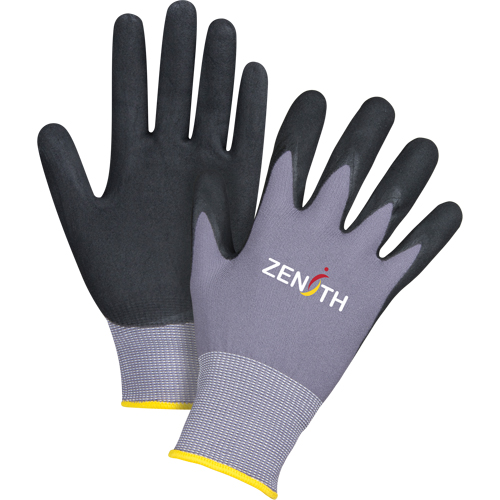 Gants ZX-1 de premi&egrave;re qualit&eacute; compatibles avec les &eacute;crans tactiles, 11/2T-Grand, R&ecirc;vetement Nitrile/Mousse de nitrile, Calibre 15, Enveloppe en Nylon GTA Hardware Inc