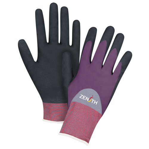 ZX-2 Premium Coated Gloves, 8/Medium, Nitrile/Foam Nitrile Coating, 18 Gauge, Nylon Shell GTA Hardware Inc