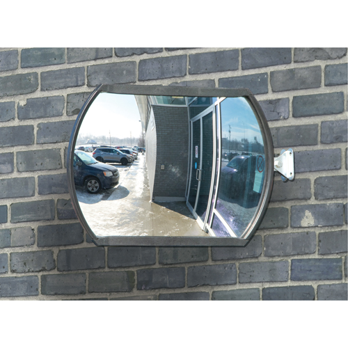 Miroir convexe rectangulaire/rond avec bras t&eacute;lescopique, 12" h x 18" la, Int&eacute;rieur/Ext&eacute;rieur GTA Hardware Inc