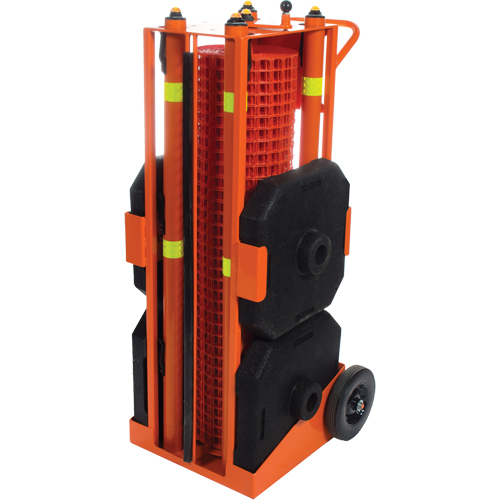 Portable Safety Zone, 100' L, Steel, Orange GTA Hardware Inc