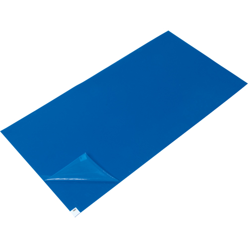 Peel-Away Cleanroom Mat Refills, 1.57 mils Thick, 1-1/2' W, 3-3/4' L x Blue GTA Hardware Inc