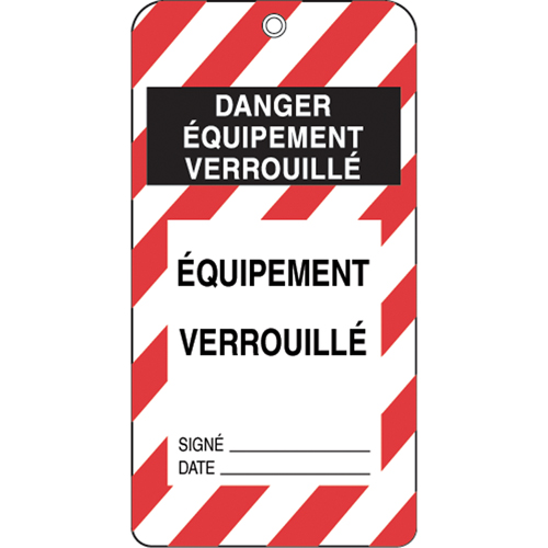 Lockout Tags, Plastic, 3" W x 5-3/4" H, French GTA Hardware Inc