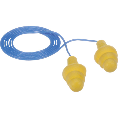 E-A-R Ultrafit Premolded Earplugs, Corded, Bulk - Polybag, 25 dB NRR, One-Size GTA Hardware Inc