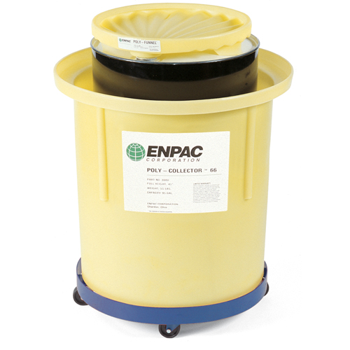 Poly-Collector 66 avec baril en acier, 32,5" dia. x 42" h, Cap. de d&eacute;versement 70 gal. US GTA Hardware Inc