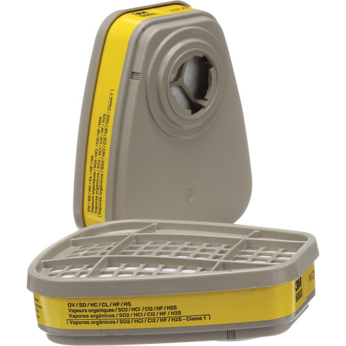 6000 Series Respirator Cartridges, Gas/Vapour Cartridge, Organic Vapour/Acid Gas GTA Hardware Inc