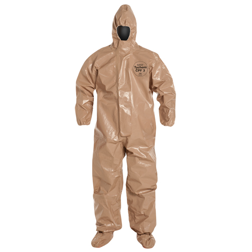 Combinaison de protection Tychem 5000 avec capuchon, Petit, Brun GTA Hardware Inc
