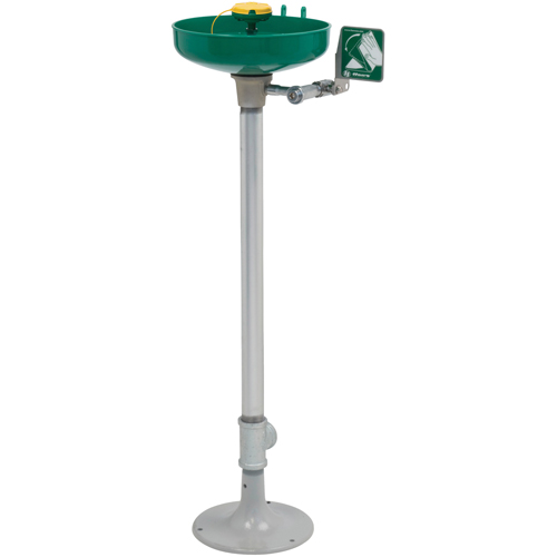 Poste de douche oculaire/faciale Axion, Installation Socle, Bol Plastique GTA Hardware Inc