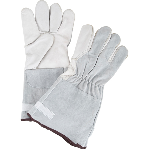 Gants de travail &agrave; ajustement d'usage standard, Grand, Paume en Cuir fleur de ch&egrave;vre GTA Hardware Inc