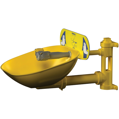 Halo Eyewash Stations, Wall-Mount Installation, Plastic Bowl GTA Hardware Inc
