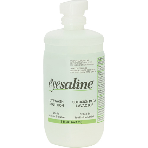 Bouteilles de solution saline pour douche oculaire, Bouteille Plein, 16 oz GTA Hardware Inc