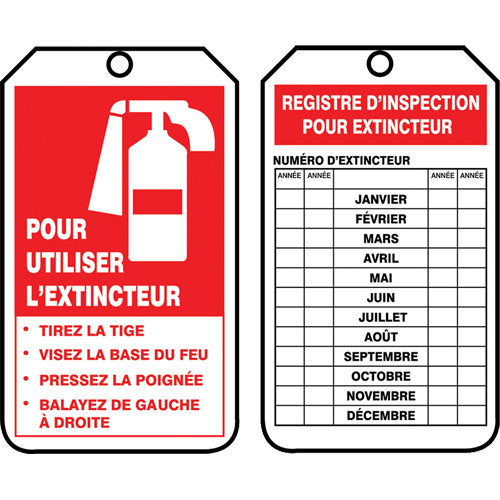 Inspection Tags, Plastic, 3-1/8" W x 5-7/8" H, French GTA Hardware Inc