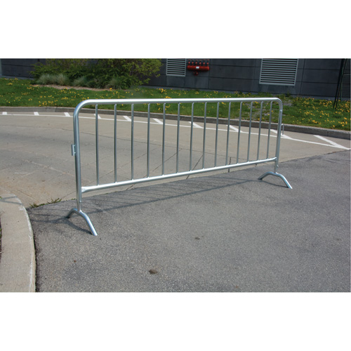 Portable Barrier, Interlocking, 102" L x 40" H, Silver GTA Hardware Inc
