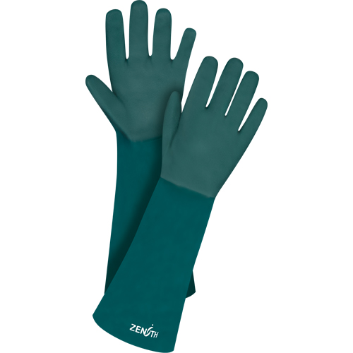 Gants verts &agrave; double enduit, 18" lo, PVC, Doublure en Jersey de coton, 70 mils GTA Hardware Inc