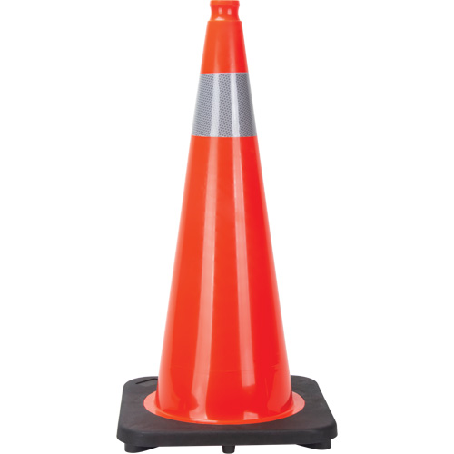 Traffic Cone, 28", Orange, 4" Reflective Collar(s) GTA Hardware Inc