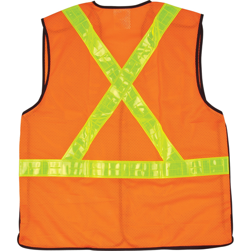 Veste de s&eacute;curit&eacute; pour la circulation d&eacute;tachable en cinq points, Orange haute visibilit&eacute;, Moyen, Polyester GTA Hardware Inc