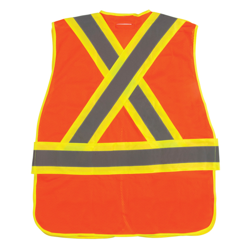 CSA Compliant High Visibility Surveyor Vest, High Visibility Orange, Medium, Polyester GTA Hardware Inc