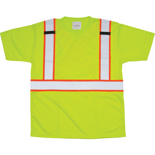 CSA Compliant T-Shirt, Polyester, Medium, High Visibility Lime-Yellow GTA Hardware Inc