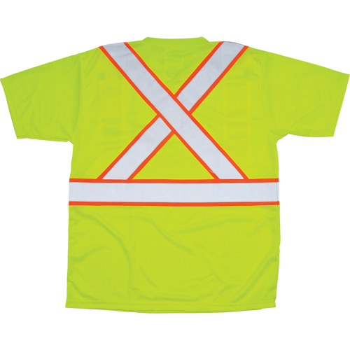 CSA Compliant T-Shirt, Polyester, Medium, High Visibility Lime-Yellow GTA Hardware Inc