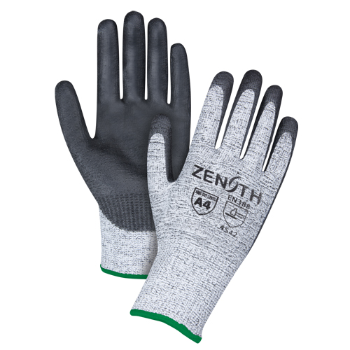 Seamless Stretch Cut-Resistant Gloves, Size Medium/8, 13 Gauge, Polyurethane Coated, HPPE Shell, ANSI/ISEA 105 Level 4/EN 388 Level 5 GTA Hardware Inc