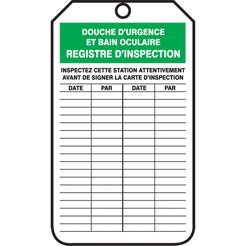 Inspection Tags, Cardstock, 3-1/8" W x 5-7/8" H, French GTA Hardware Inc