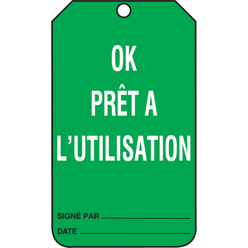Inspection Tags, Cardstock, 3-3/8" W x 5-7/8" H, French GTA Hardware Inc
