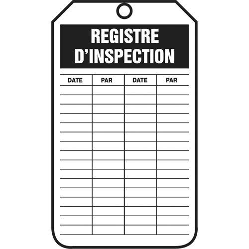 Inspection Tags, Cardstock, 3-1/8" W x 5-7/8" H, French GTA Hardware Inc