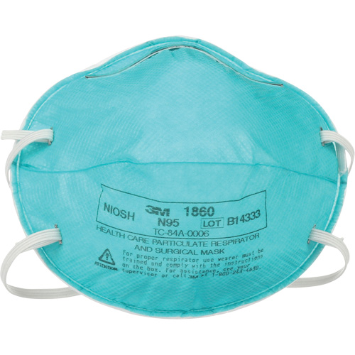 1860 Particulate Healthcare Respirator, N95, NIOSH Certified GTA Hardware Inc