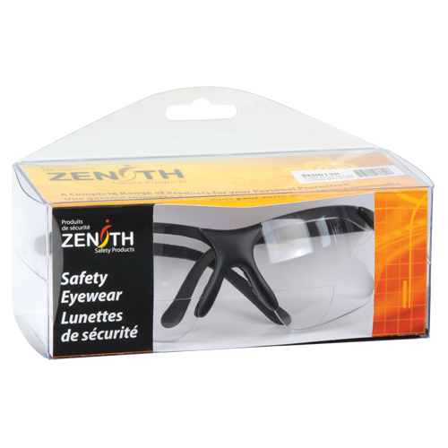 Lunettes de s&eacute;curit&eacute; s&eacute;rie Z1800 avec verres de lecture, Anti-&eacute;gratignures, Transparent, Dioptrie 1,0 GTA Hardware Inc