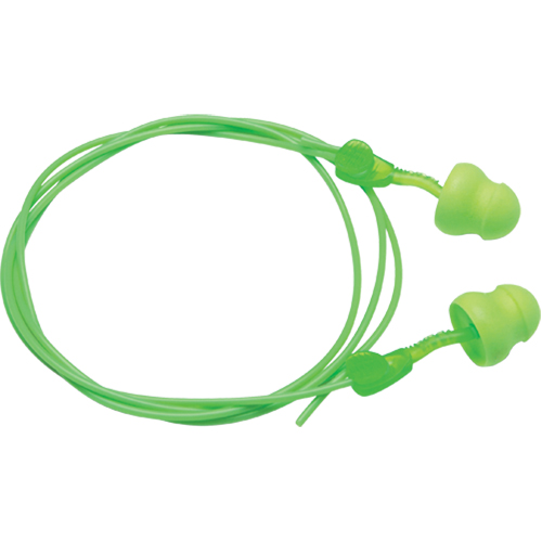 Bouchons d'oreilles en mousse Glide, Vrac - Boîte, Avec cordon GTA Hardware Inc