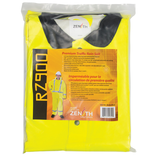 Imperm&eacute;able pour la circulation de premi&egrave;re qualit&eacute; RZ900, Polyester/PVC, Moyen, Jaune lime GTA Hardware Inc