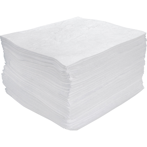 Premium Meltblown Sorbent Pads, Oil Only, 15" x 17", 30 gal. Absorbancy GTA Hardware Inc