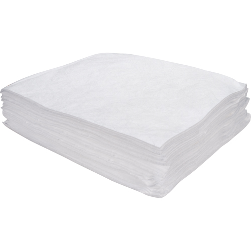 Premium Meltblown Sorbent Pads, Oil Only, 15" x 17", 8 gal. Absorbancy GTA Hardware Inc