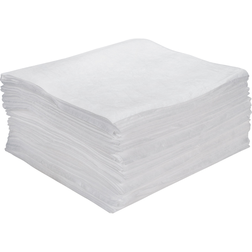 Feuilles absorbantes souffl&eacute;es de premi&egrave;re qualit&eacute;, Huile seulement, 15" x 18", 15 gal. d'absorption GTA Hardware Inc
